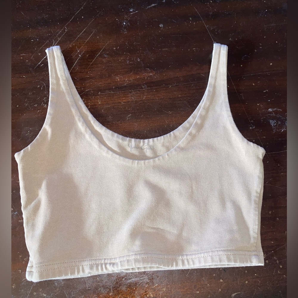 brandy melville cream lydia top one size